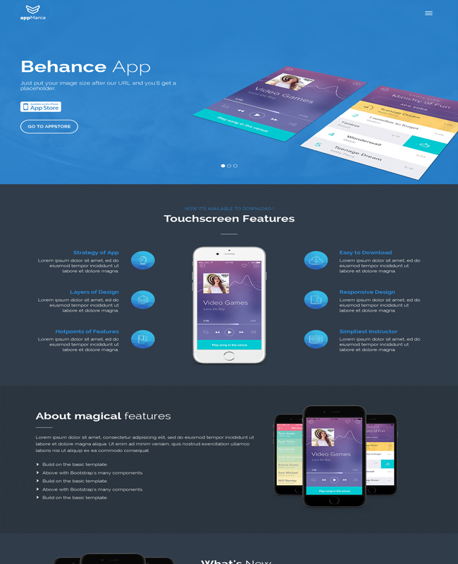 AppMania - Simple App Landing Website Template