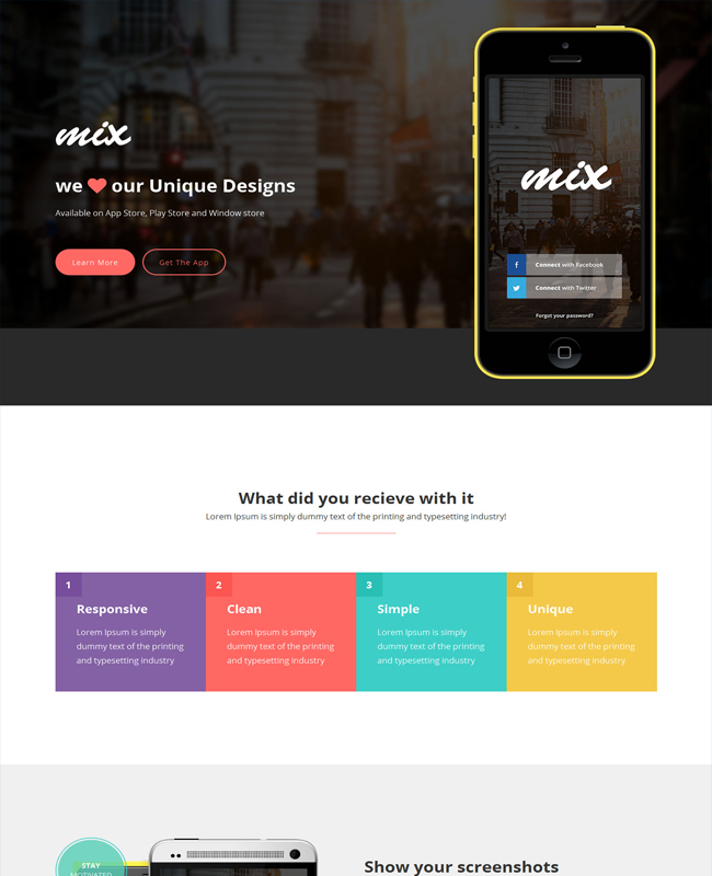 Mix - Responsive Bootstrap App Landing Page