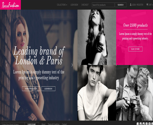 Aqua Fashion – free Responsive fashion Template