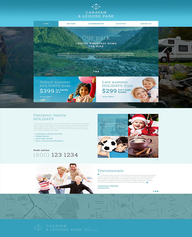 Caravan - Leisure Park Responsive Website Template