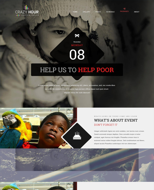 Crazy Hour - Best Event Management HTML Website Template