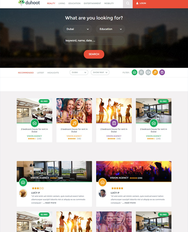 ADuhoot - Free Entertainment Portal Multipurpose Responsive template