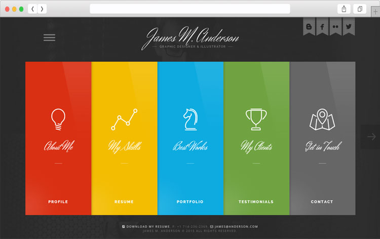 CeeVee - Professional vCard WordPress Theme