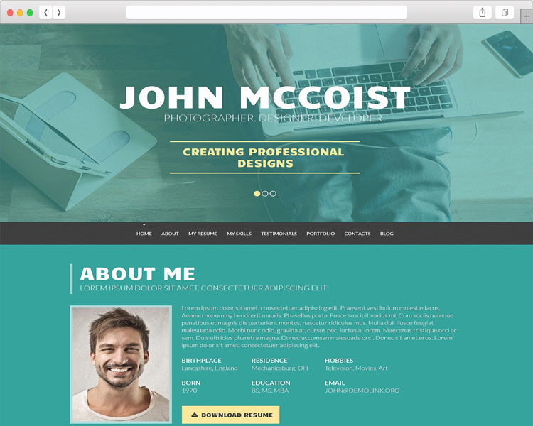John Mccoist - Persuasive Web Portfolio WordPress Theme