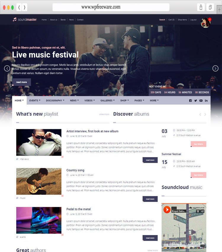 SoundMaster - Entertainment Template for Music, DJ’s