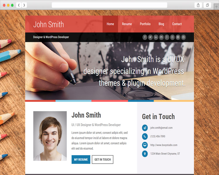 Self - A Excellent vCard Resume Builder