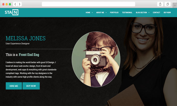 Stain - Portfolio Resume WordPress Theme