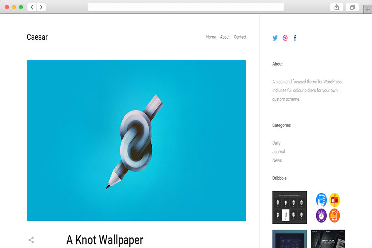 Caesar - Creative and Clean WordPress Blog Theme