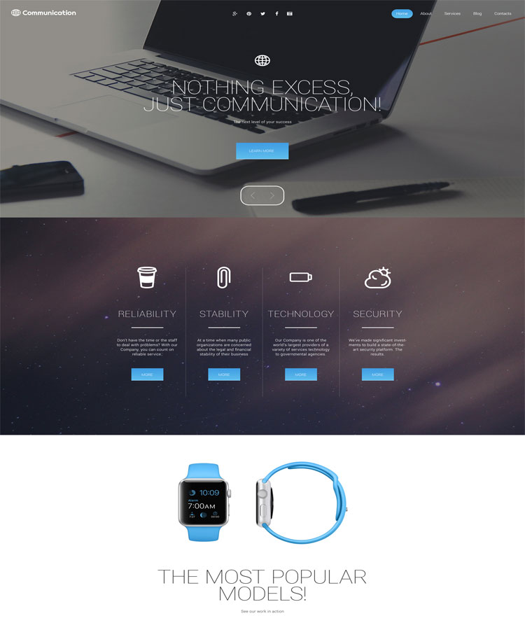 Communication – Clean & Creative Design Technology WP Theme