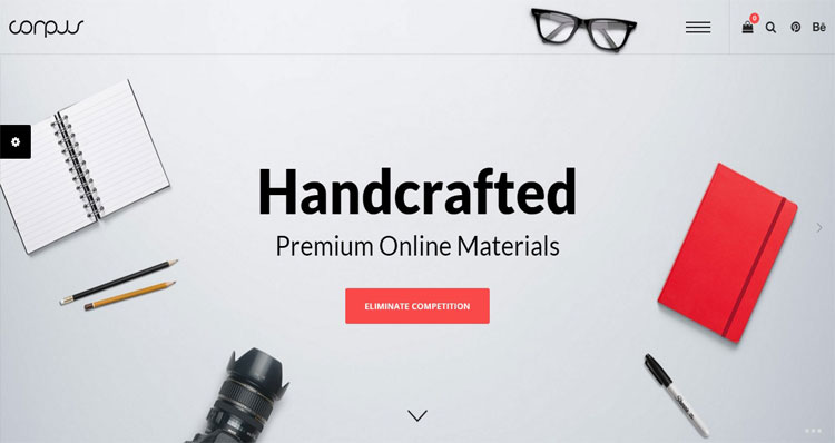 Corpus - Simple and minimalist powerful Parallax animation Theme