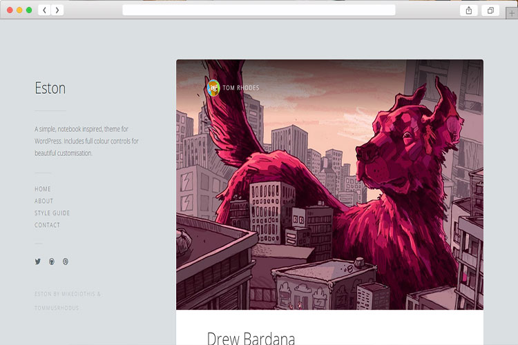 Eston - A Simple Notebook Style theme for Blogs