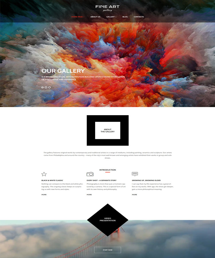FINE ART - WORDPRESS THEME FOR PROFESSIONAL ART GALLERY
