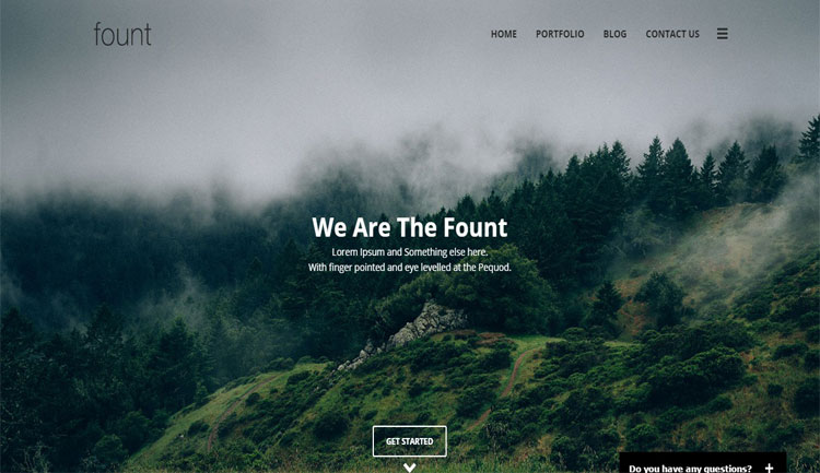 Fount - Parallax Scrolling WordPress Theme
