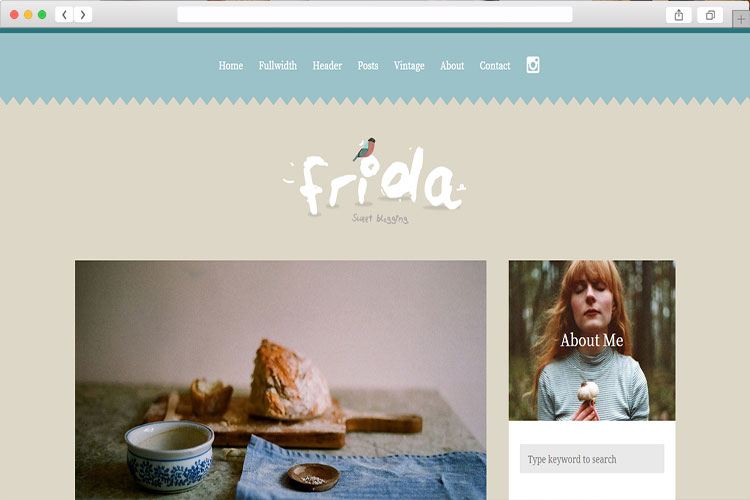Frida - A Sweet & Classic WordPress Theme for personal Blogs