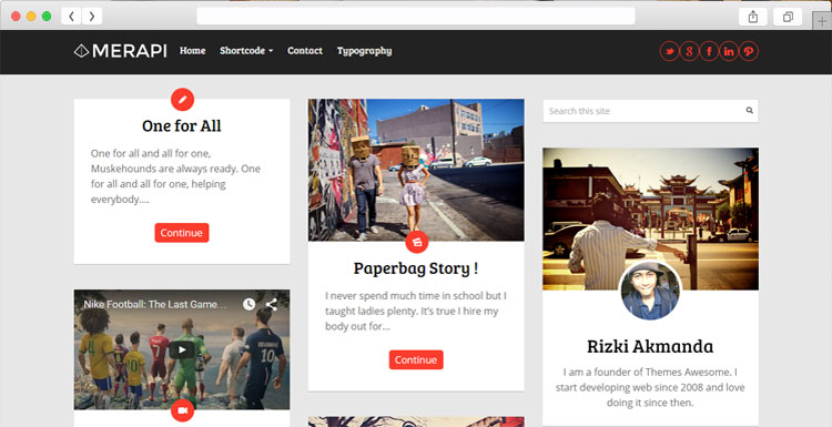 Rosemary - A Light and Bright Responsive WordPress Blog Theme