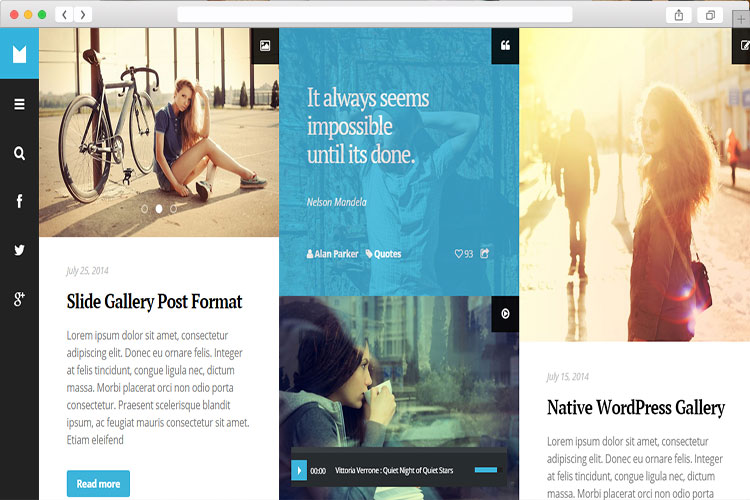 Mono - WordPress Minimal, Modern and Grid Based Blog Theme