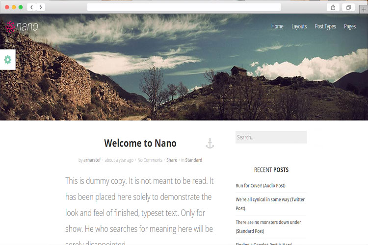 Nano - Minimalist WordPress Theme