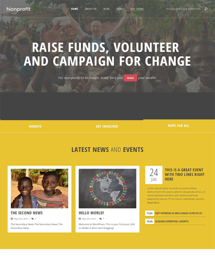 Nonprofit - Powerful WordPress theme for NGO/Charity website