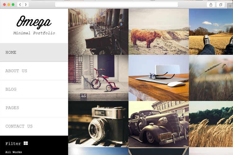 Omega - Minimal Portfolio Blog WordPress Theme