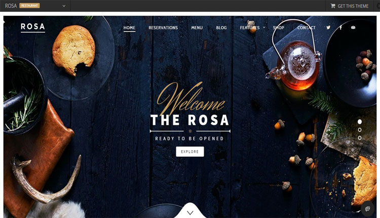 ROSA - SMOOTH PARALLAX EFFECT THEME FOR RESTAURANT BUSINESS