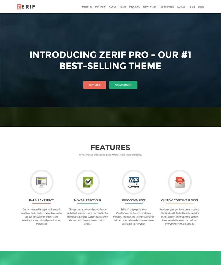 ZERIF PRO - BUSINESS THEME WITH PARALLAX ANIMATION