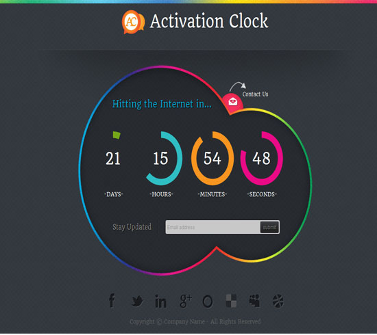 Activation Clock html Website