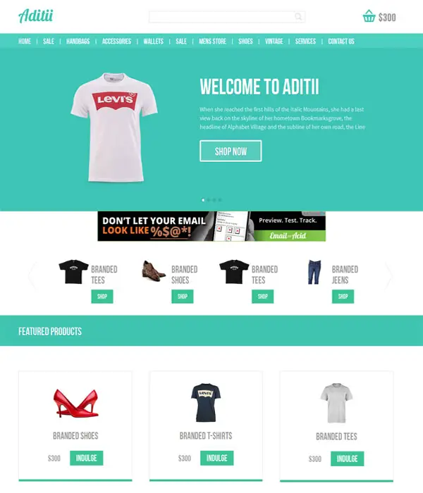 Aditti-Bootstrap E-commerce responsive web template 