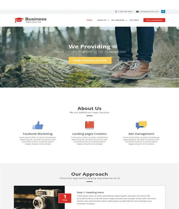 Agency - Free Business a Singlepage Flat Bootstrap Template