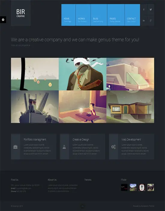 BIR - Responsive Creative HTML5 Web Template