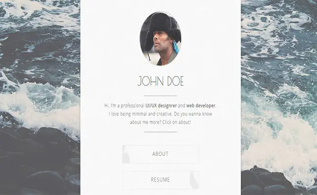 Balloon - Personal vCard HTMl Template