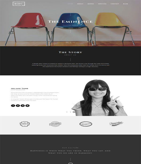 Beuh - Responsive Bootstrap HTMl 5 Portfolio Template