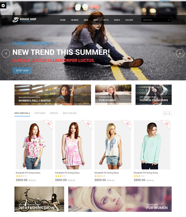 Bohase - Bootstrap Fashion eCommerce HTML web Theme
