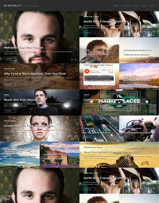 Booklet - Personal Blogging Html Web Theme