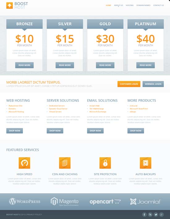 Boost Host - Responsive Hosting html Template