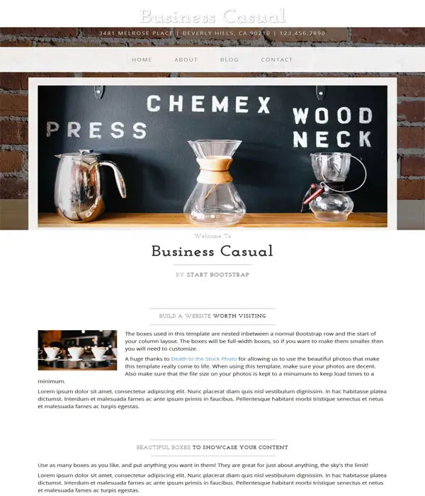 Business Casual - Bootstrap Web Template