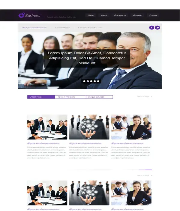 Business - Free Bootstrap Corporate Responsive web template
