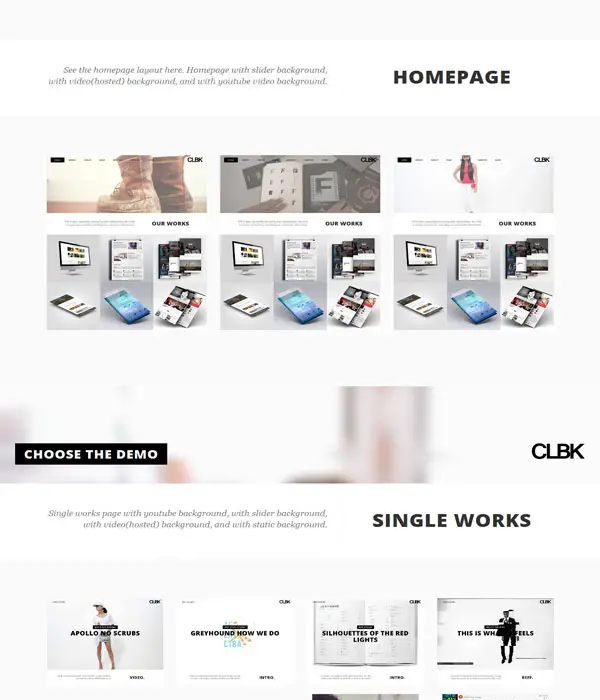 CLBK - Bootstrap Responsive One Page Portfolio web Template
