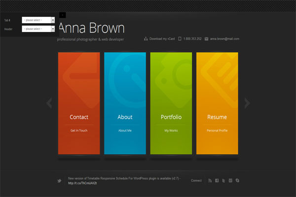 Cascade - Responsive Personal vCard Web Template