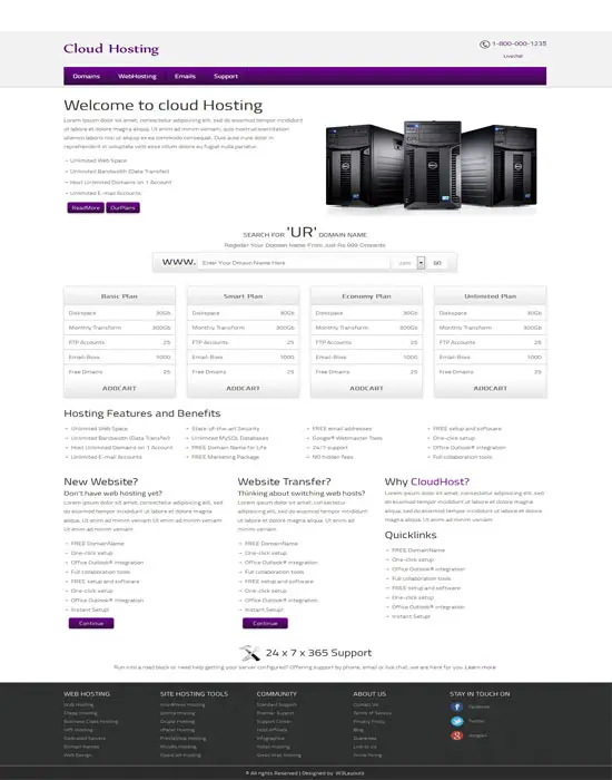 Cloud Hosting Domain Name Template