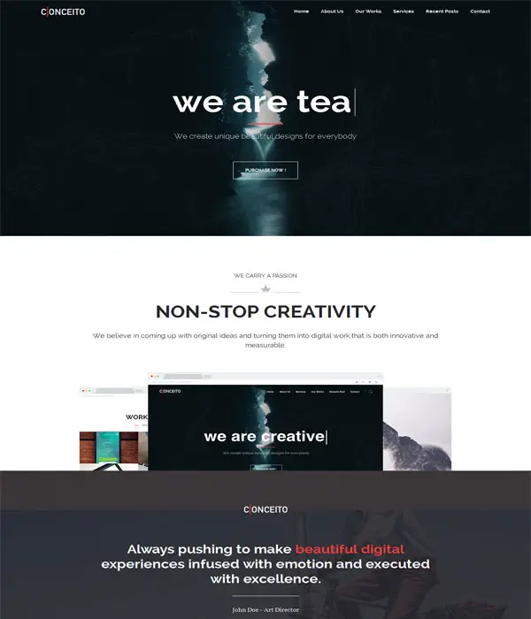 Conceito - Creative Single Page Parallax HTML5 Template