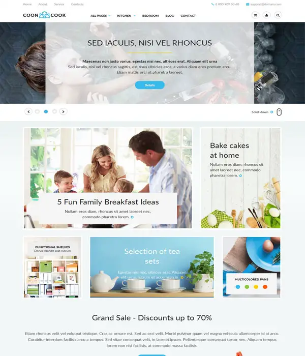 CoonCook - HTML 5 Template for Online E-commerce Store