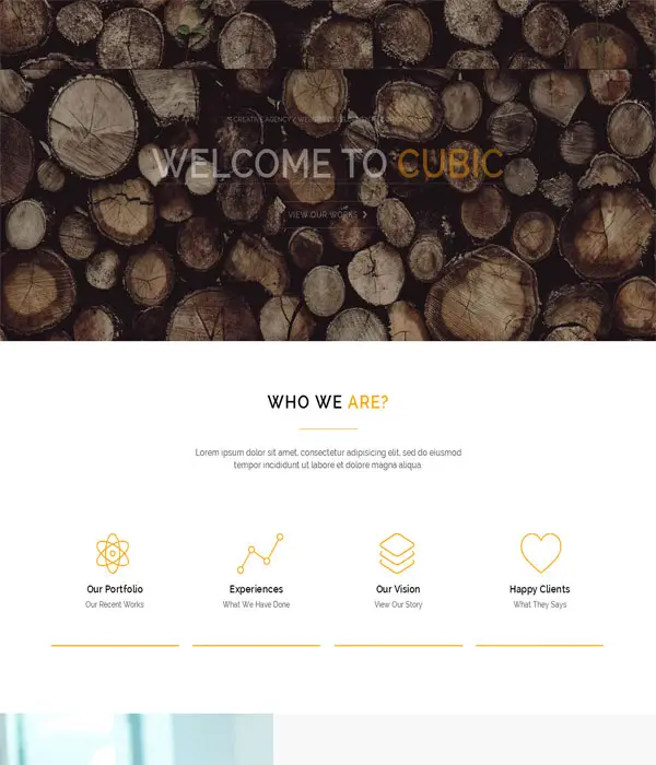 Cubic - Single Page Responsive HTML5 Template