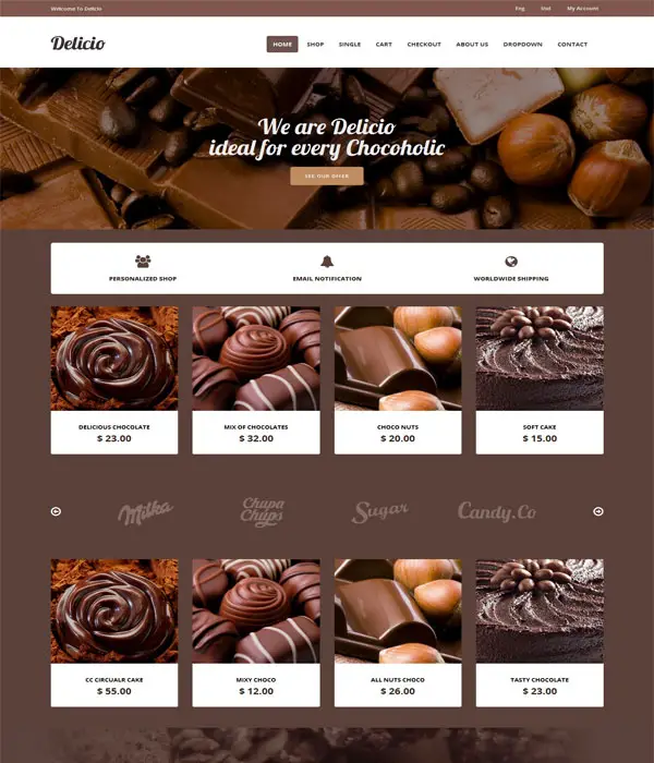 Delicio - Bootstrap Fast Food eCommerce HTML Template