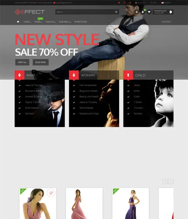 Effect -Bootstrap Responsive E-Commerce Template