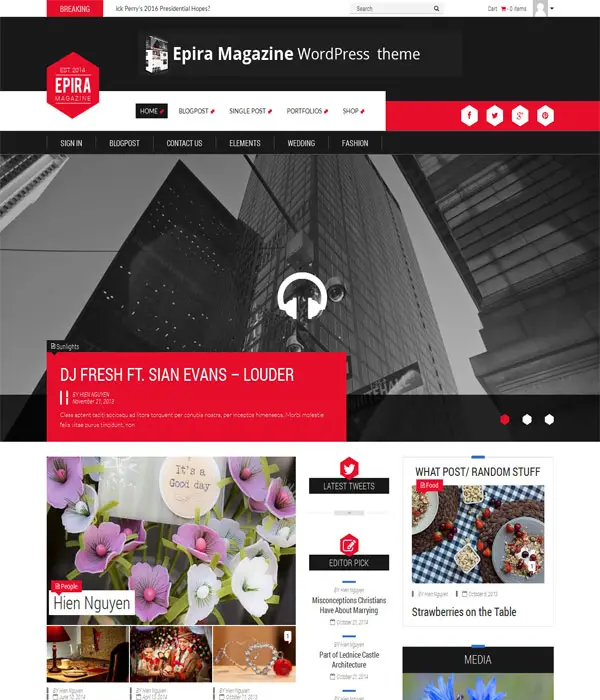Epira Magazine HTML5 Bootstrap template