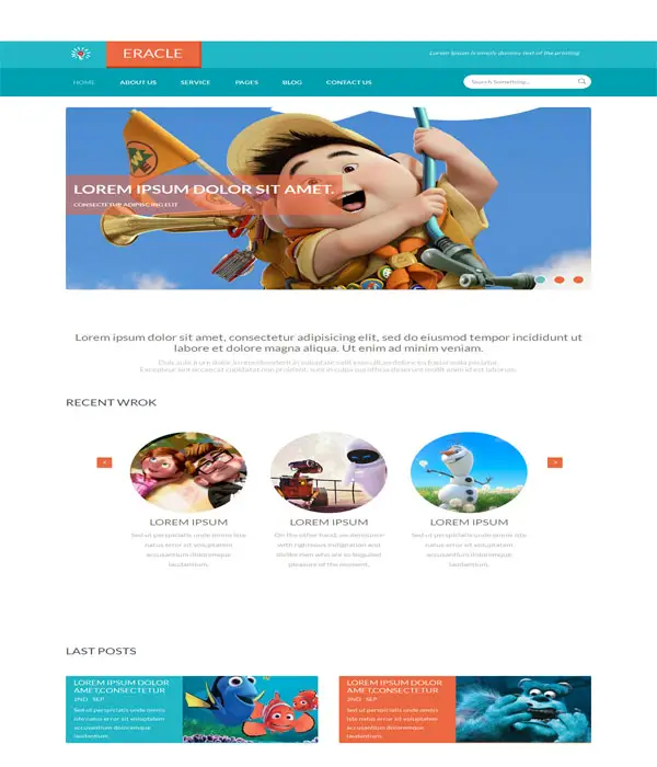 Eracle - Free Personal Portfolio Flat Responsive web template