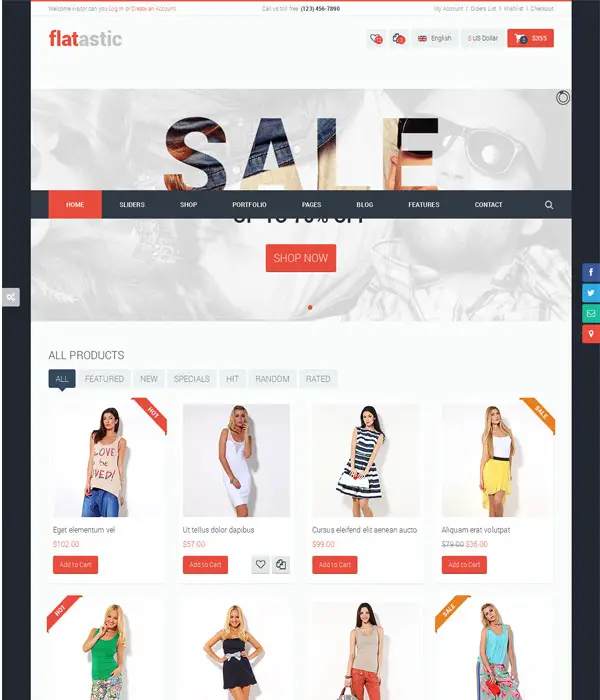 Flatastic -Bootstrap Ecommerce HTML5 Template