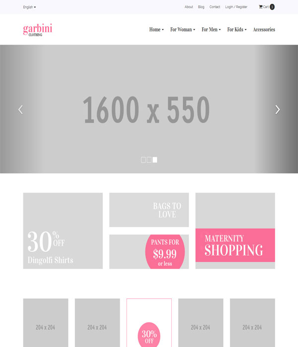 Garbini - Multipurpose HTML5 Bootstrap eCommerce Template