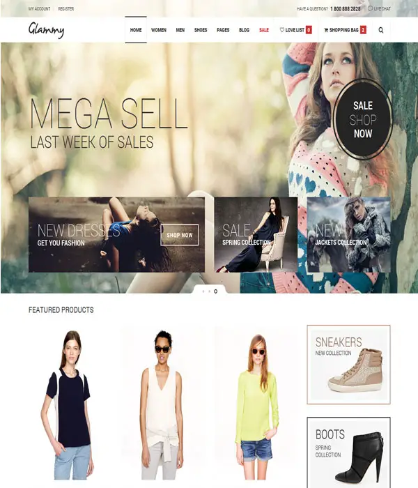 Glammy - Bootstrap eCommerce HTML5 Premium Template