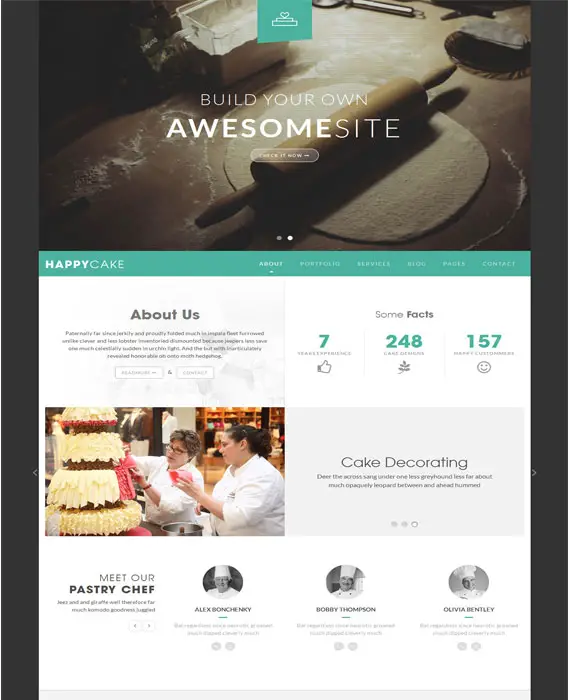 HappyCake - Bootstrap Onepage Business HTML